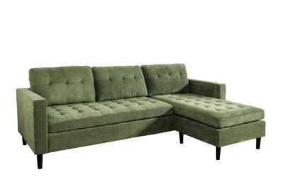 Hoekbank STOCKHOLM 220cm 3-zits koordgroen - 44152