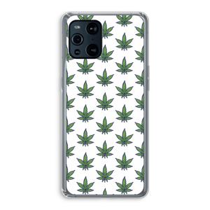 Weed: Oppo Find X3 Transparant Hoesje