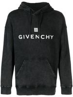 Givenchy hoodie en polaire à logo imprimé - Gris - thumbnail