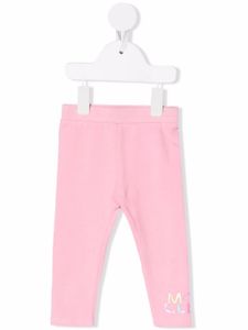 Moncler Enfant legging à logo imprimé - Rose