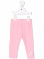 Moncler Enfant legging à logo imprimé - Rose