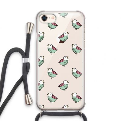 Vogeltjes: iPhone 7 Transparant Hoesje met koord