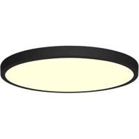 LED Paneel - Ø30 - 24W - Warm Wit 3000K - Mat Zwart - Opbouw - Rond - Aluminium