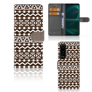 Sony Xperia 5III Telefoon Hoesje Aztec Brown