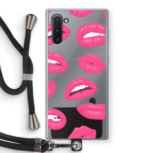 Bite my lip: Samsung Galaxy Note 10 Transparant Hoesje met koord