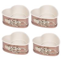 Patisse Springvorm - 4x - hart - anti-aanbak - taartvorm - 12 cm - klein hartje