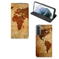 Samsung Galaxy S21 FE Book Cover Wereldkaart - thumbnail