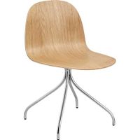 Gubi Gubi 2D Swivel stoel chroom onderstel, eiken - thumbnail