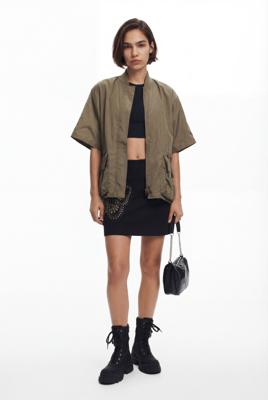 Strakke minirok met vlinderprint - BLACK - XL Strakke minirok met vlinderprint - BLACK - XL