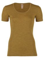 Dames T-Shirt Merino Wol Engel Natur, Kleur Safraan, Maat 46/48 - Extra Large
