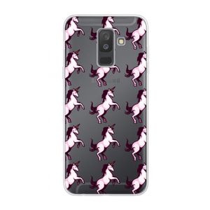 Musketon Unicorn: Samsung Galaxy A6 Plus (2018) Transparant Hoesje