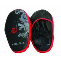 Bruce Lee stootkussens Dragon Coaching Mitts zwart/rood - thumbnail