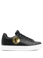 Versace Jeans Couture bottines rondes à patch logo - Noir