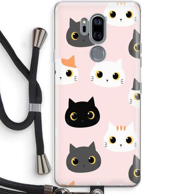 Katten: LG G7 Thinq Transparant Hoesje met koord