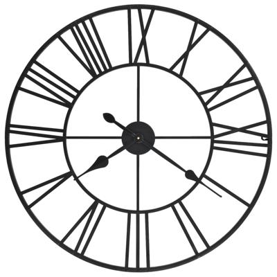 VidaXL Wandklok vintage-stijl met quartz-mechanisme xxl 80 cm metaal