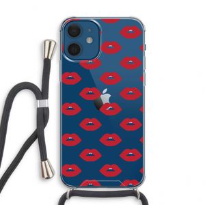 Lips: iPhone 12 mini Transparant Hoesje met koord