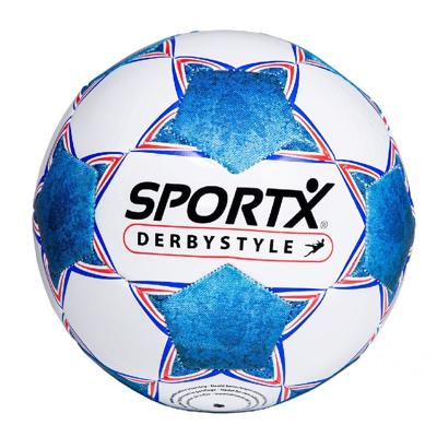 SportX voetbal derbystyle blauw wit 330-350gr
