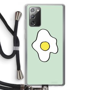 Spiegelei: Samsung Galaxy Note 20 / Note 20 5G Transparant Hoesje met koord