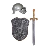 Ridder verkleedset - helm, zwaard en schild - verkleedaccessoires - Carnaval