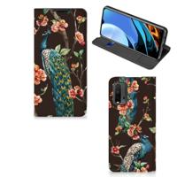 Xiaomi Poco M3 | Redmi 9T | Hoesje maken | Pauw met Bloemen