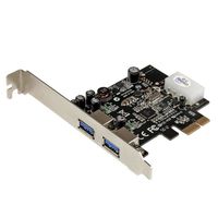 StarTech.com 2-poorts PCI Express (PCIe) SuperSpeed USB 3.0-kaartadapter met UASP LP4-voeding