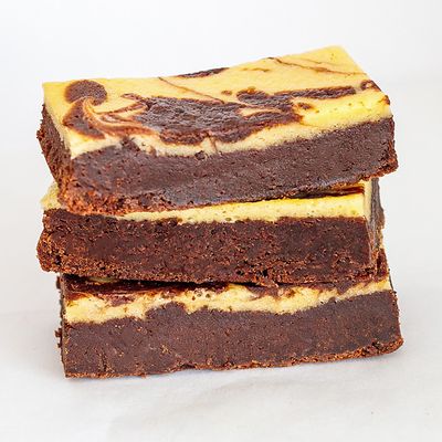 Brownie Cream Cheese - 6 Brownies - Brievenbus Pakket - Box Brownies - Pure fair trade Belgische chocolade - Philadelphia roomkaas - Cadeau