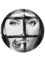 Fornasetti assiette à imprimé graphique - Blanc - thumbnail