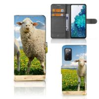 Samsung Galaxy S20 FE | Telefoonhoesje | Met pasjeshouder | Schaap en Lammetje