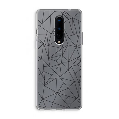 Geometrische lijnen zwart: OnePlus 8 Transparant Hoesje