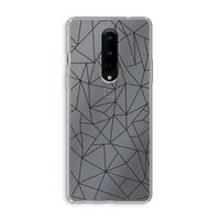 Geometrische lijnen zwart: OnePlus 8 Transparant Hoesje