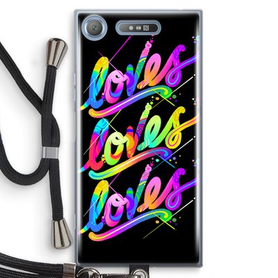 Loves: Sony Xperia XZ1 Transparant Hoesje met koord