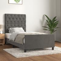 Bedframe zonder matras 80x200 cm fluweel donkergrijs