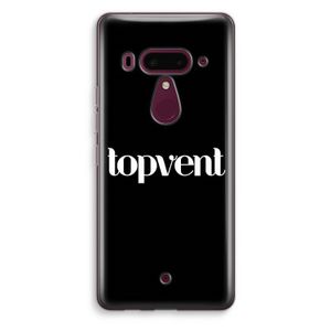 Topvent Zwart: HTC U12+ Transparant Hoesje