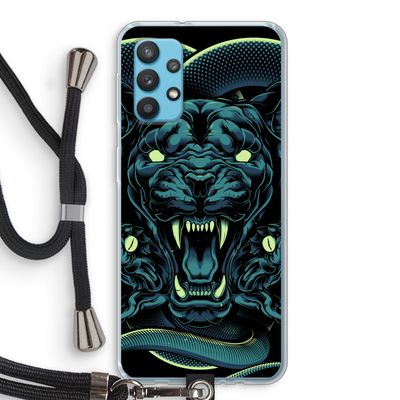 Cougar and Vipers: Samsung Galaxy A32 4G Transparant Hoesje met koord
