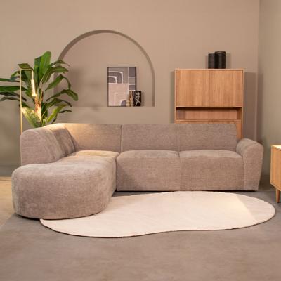 LABEL51 Loungebank 'Espen' Links, Elite stof, kleur Stone
