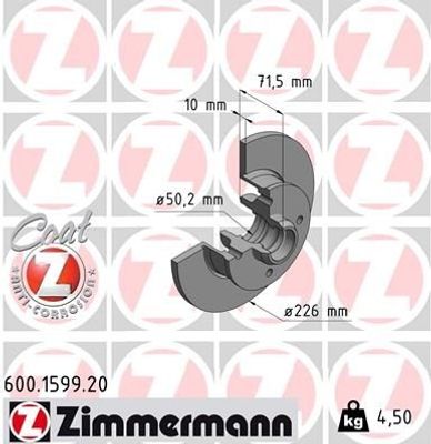 Remschijf Coat Z 600159920