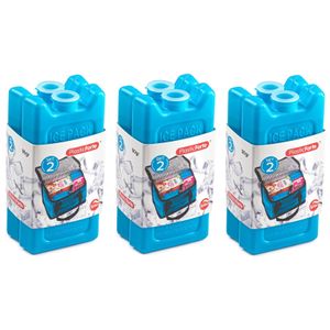 Voordeelset van 6x stuks koelelementen 11 x 5.5 cm blauw