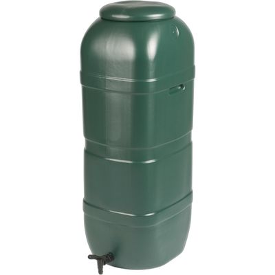 Nature Kunststof Slimline regenton zwart