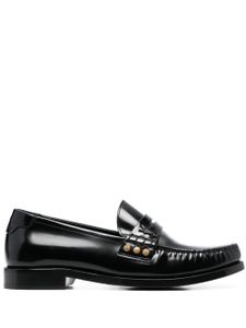 Saint Laurent mocassins en cuir Schuhe à entaille penny - Noir