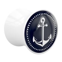 Double Flared Plug met Anchor Design Acryl Tunnels & Plugs