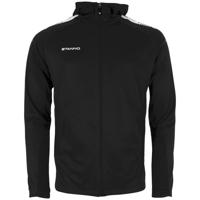 Stanno 408024 First Hooded Full Zip Top - Black-Anthracite - L