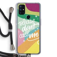 Don't call: OnePlus Nord N10 5G Transparant Hoesje met koord