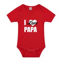 I love papa cadeau baby rompertje rood jongen/meisje