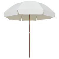 VidaXL Parasol met stalen paal 300 cm zandkleurig