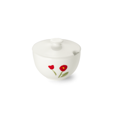 DIBBERN - Impression Red Flower Classic - Suikerpot MD 0,25L Rond