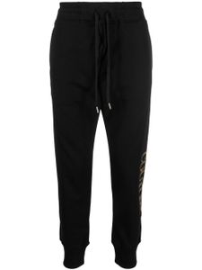 Versace Jeans Couture pantalon de jogging à logo métallisé - Noir