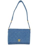 CHANEL Pre-Owned sac porté épaule matelassé en jean (1990) - Bleu - thumbnail