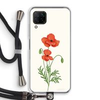 Red poppy: Huawei P40 Lite Transparant Hoesje met koord