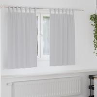 Gordijnen met gordijnen 2 pcs Lichtgrijs Polyester