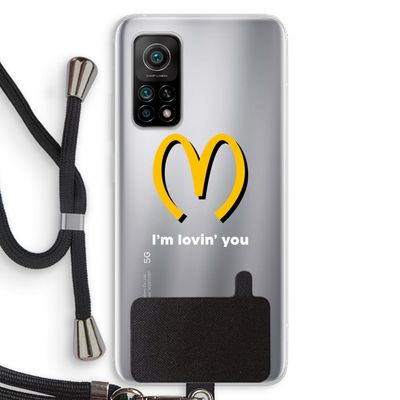 I'm lovin' you: Xiaomi Mi 10T 5G Transparant Hoesje met koord